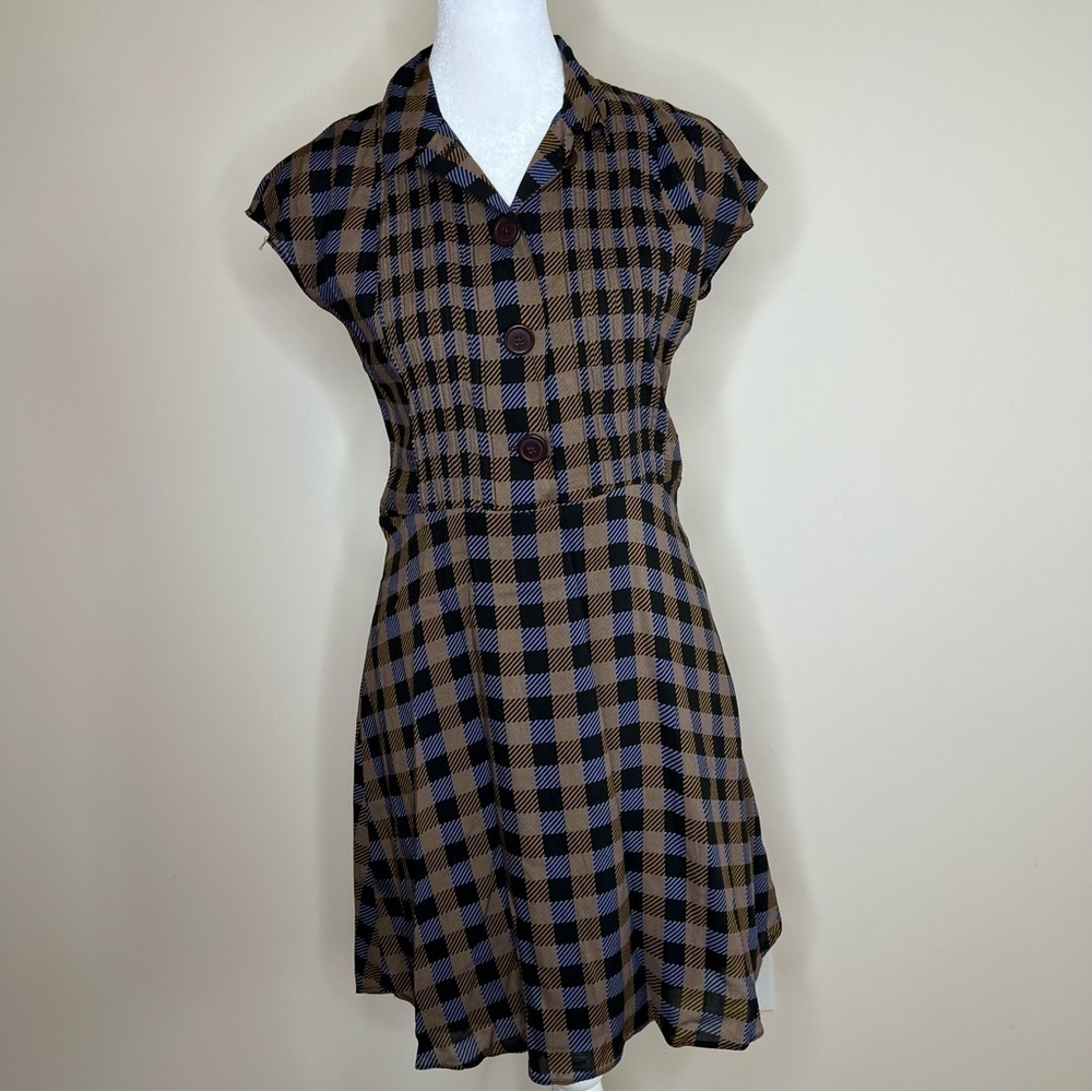 ! Urban Outfitters Nancy Short Sleeve Shirt Dress - Picture 2 of 10